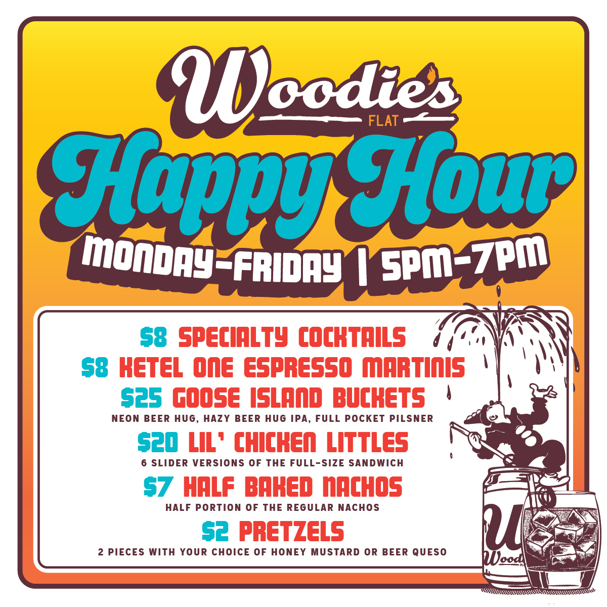 Happy Hour - Woodie's Flat - Chicago